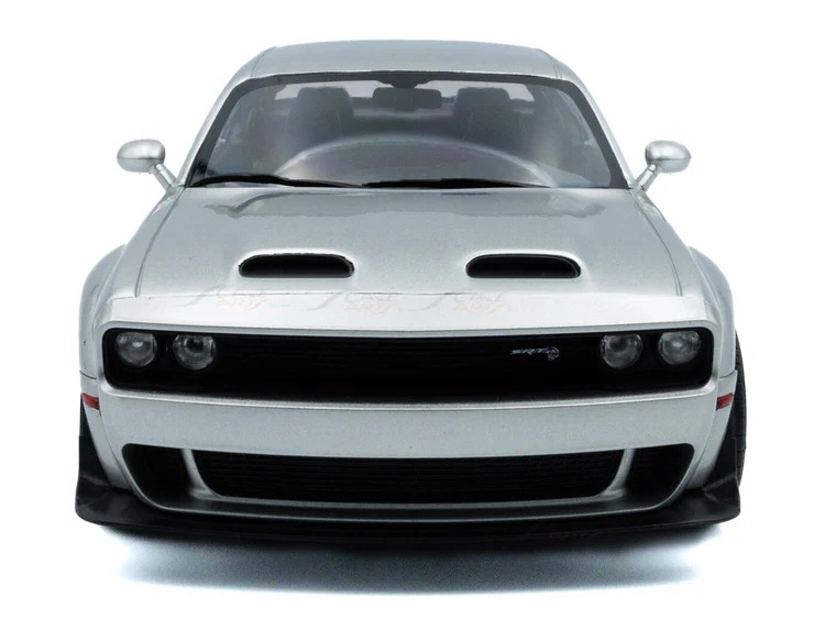 2023 Dodge Challenger SRT Hellcat Redeye Widebody Triple Nickel 1:18 Solido Licensed Diecast Scale Model Car Collectible - Image 4