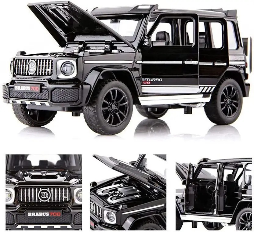 SKBD 1:32 Die-cast Metal Model Car Brabus Toy Cars black SKD (Black, Pack of: 1) - Image 2